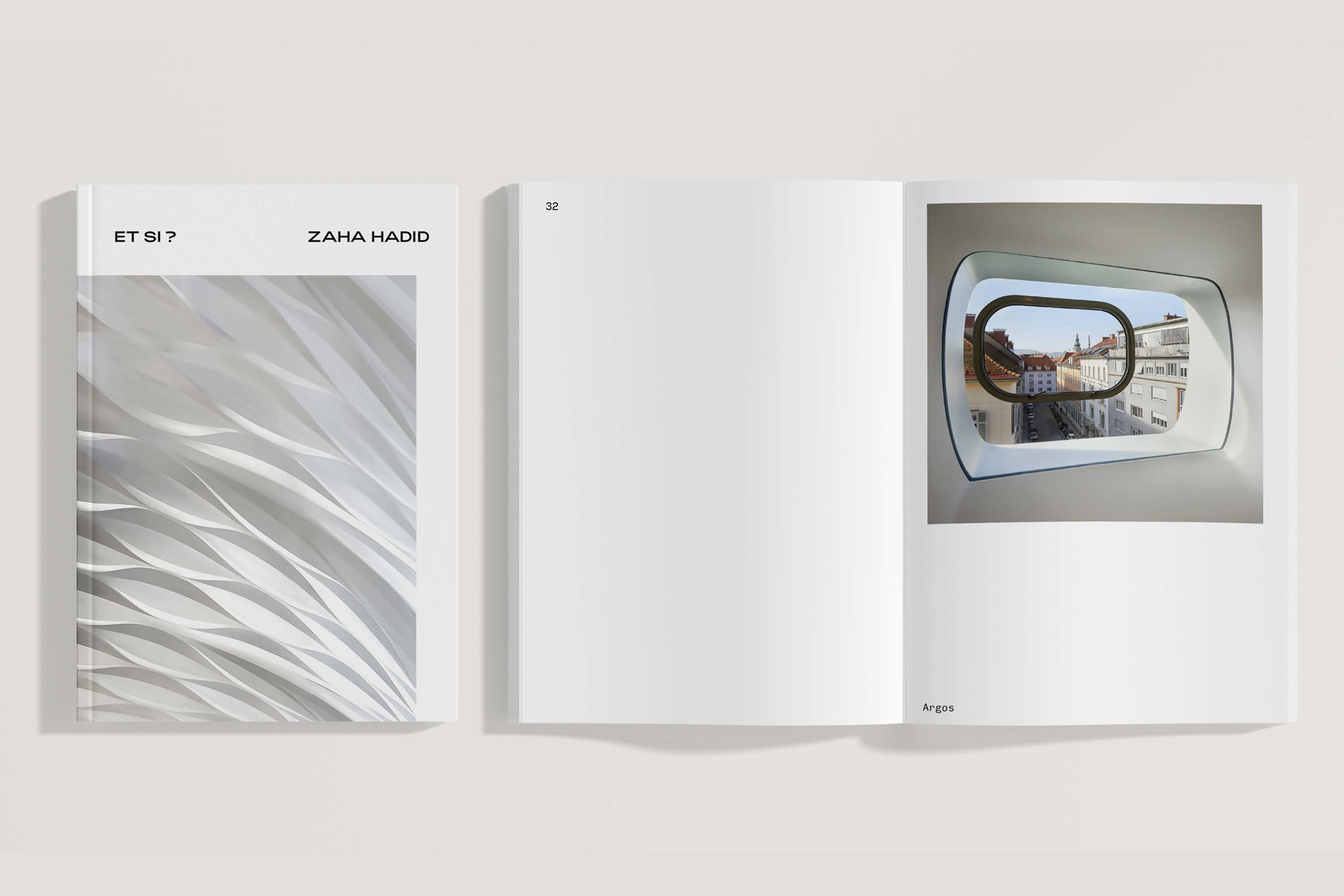 Création d’un livre photo basé sur le travail de Zaha Hadid et du texte de Rob Hopkins Et si. avec Aurore Chauve